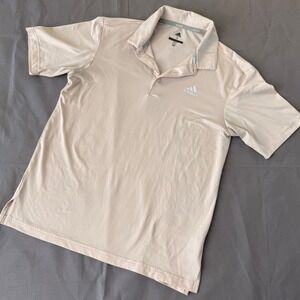 Adidas Golf Polo Shirt Mens Small Pink Short Sleeve Performance